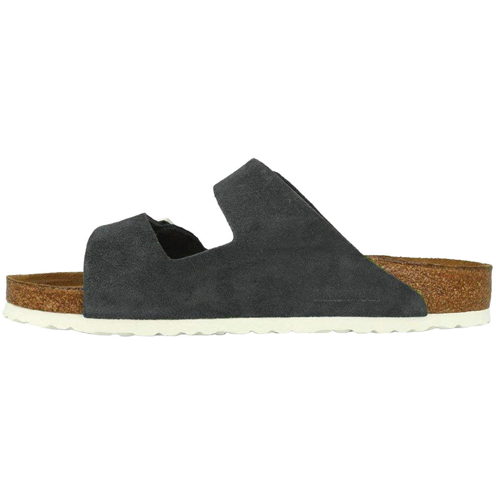Birkenstock Arizona Soft Footbed Suede Unisex Sandals#color_gunmetal
