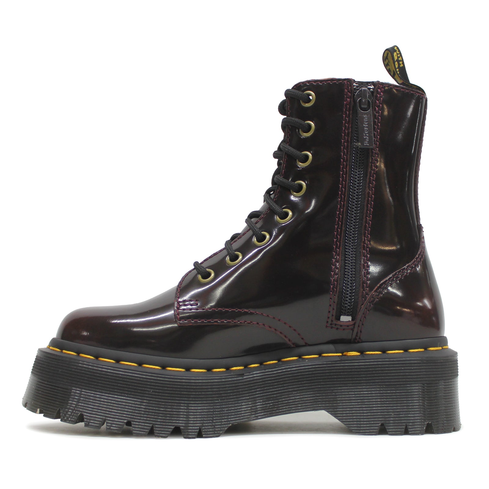 Dr.Martens Jadon Arcadia Leather Womens Boots#color_cherry red