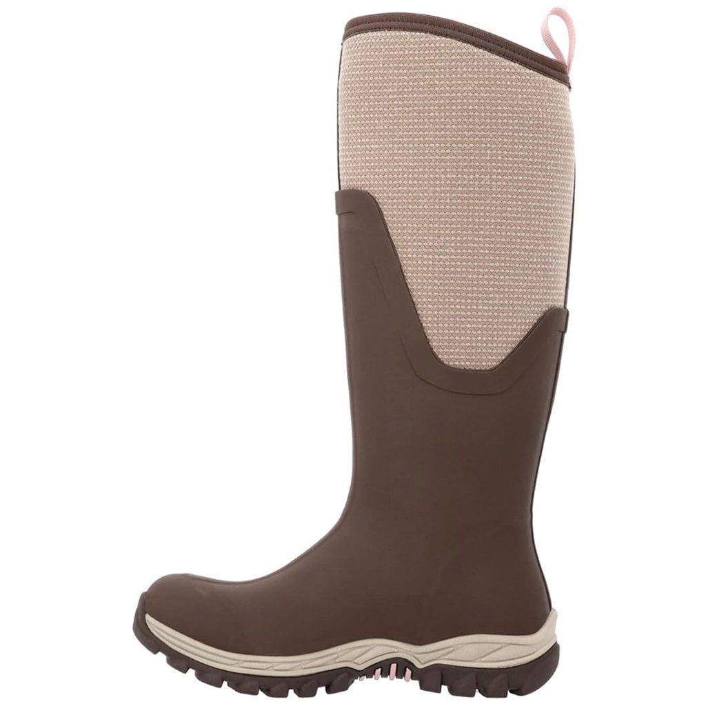 Muck Arctic Sport II Tall Synthetic Textile Womens Boots#color_chocolate brown walnut woven