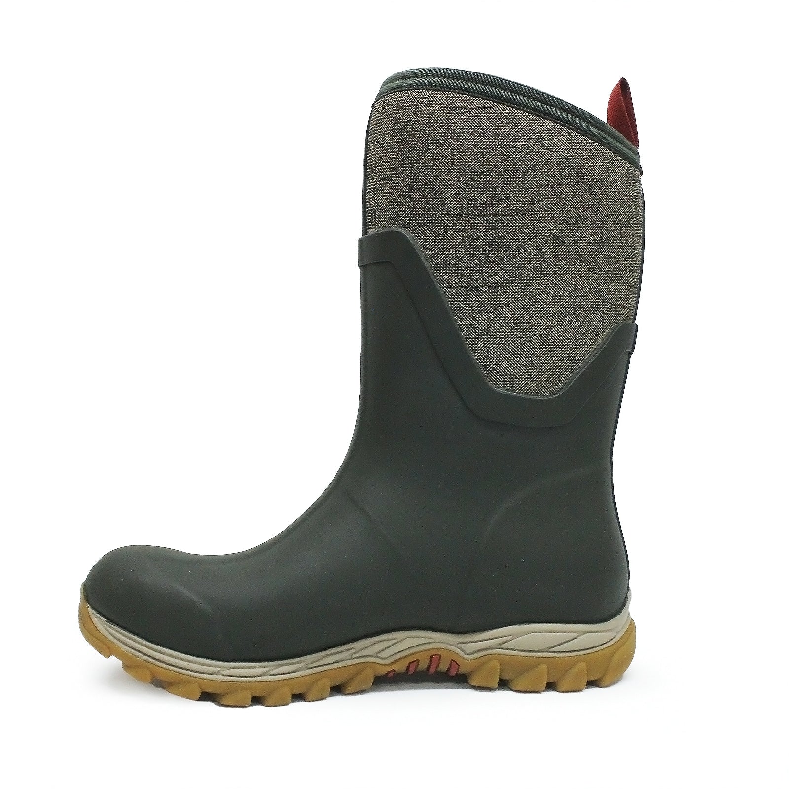 Muck Boot Arctic Sport II Mid Synthetic Textile Womens Boots#color_olive herringbone