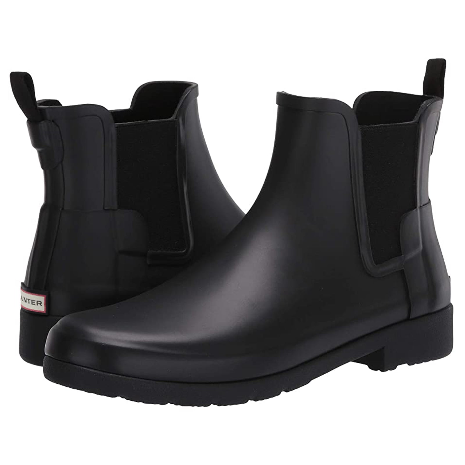 Hunter Original Refined Chelsea Rubber Womens Boots#color_black black