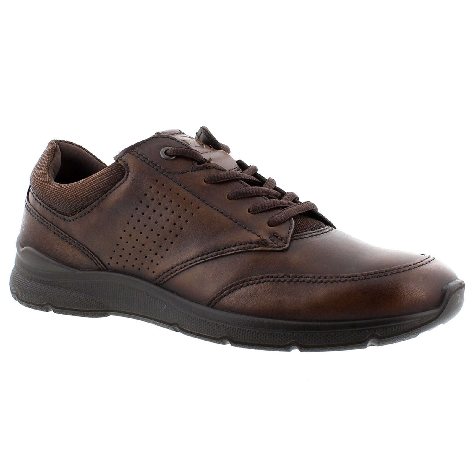 Ecco Irving 511734 Leather Mens Trainers#color_cocoa brown coffee