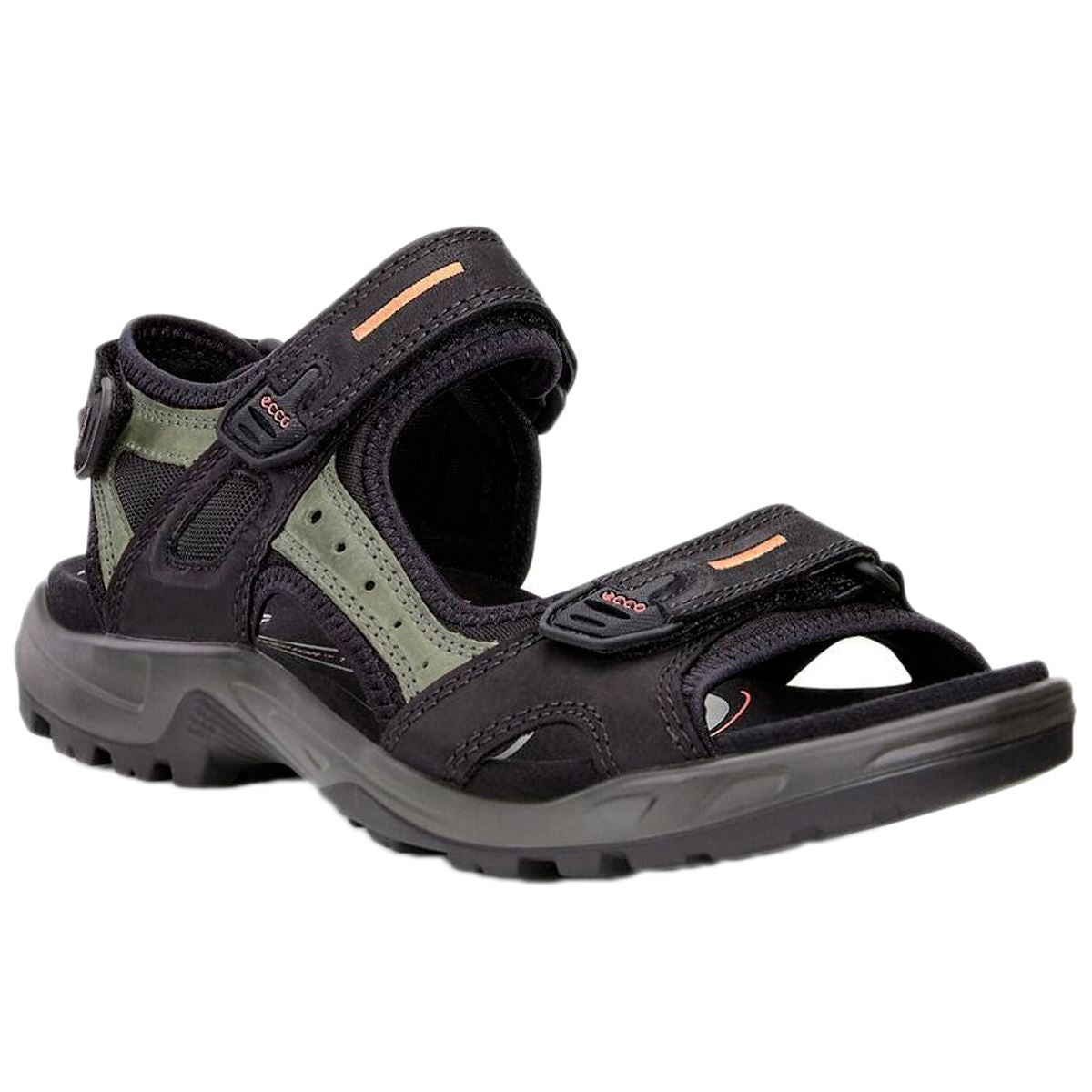 Ecco Offroad 069564 Nubuck Leather Mens Sandals#color_black mole