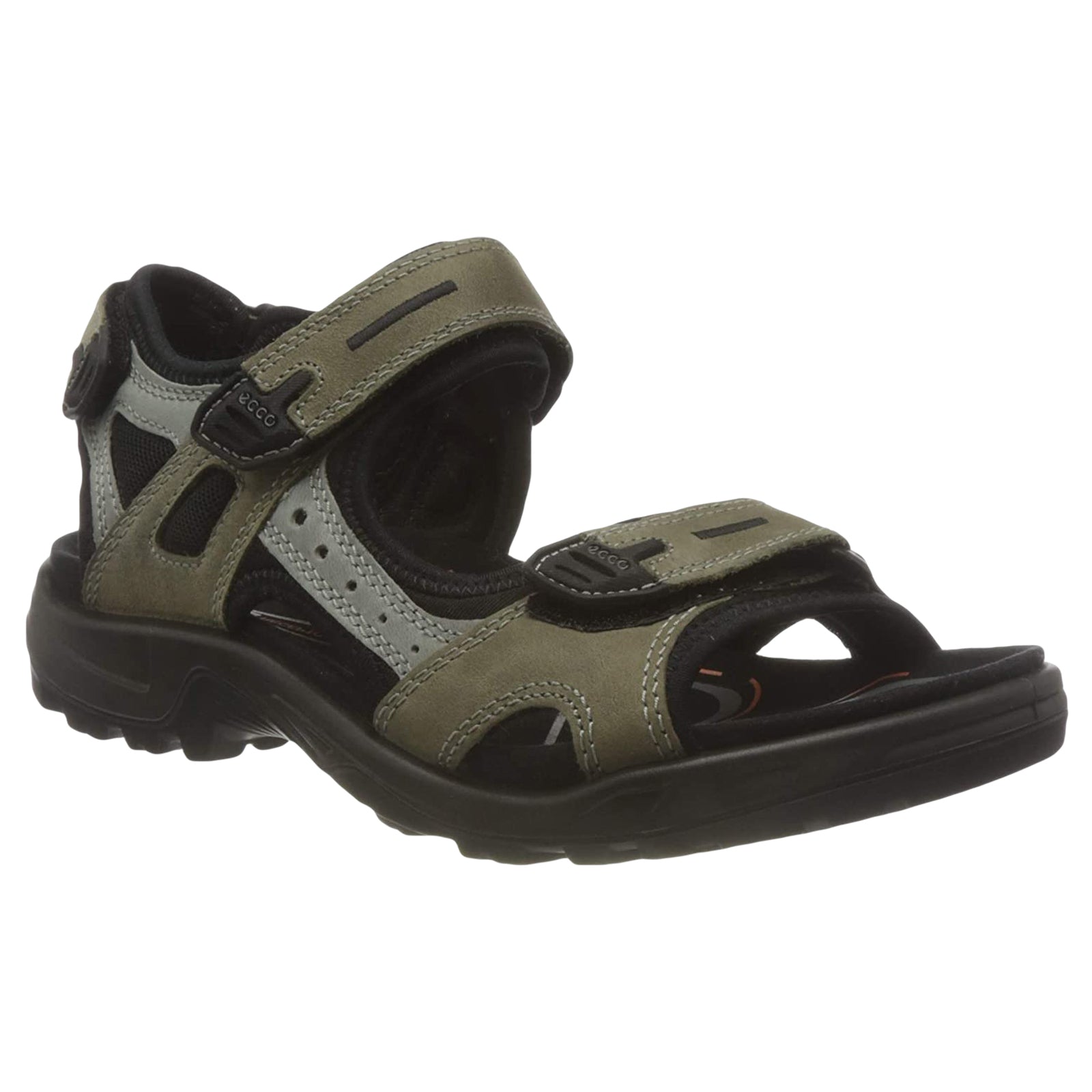 Ecco Offroad 069564 Nubuck Leather Mens Sandals#color_vetiver wild dove