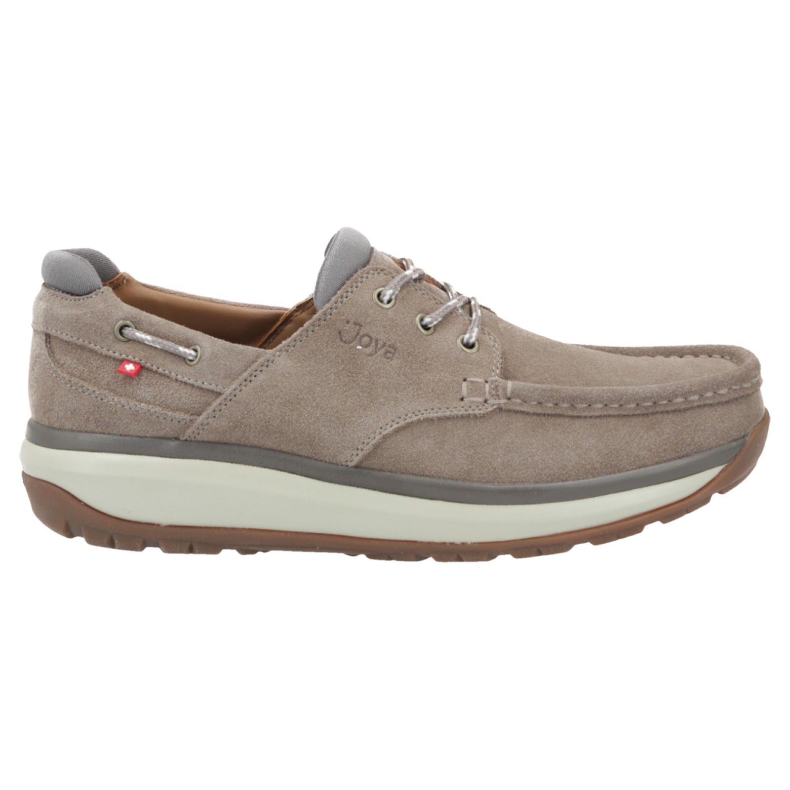 Joya Havanna Leather Textile Mens Shoes#color_light brown