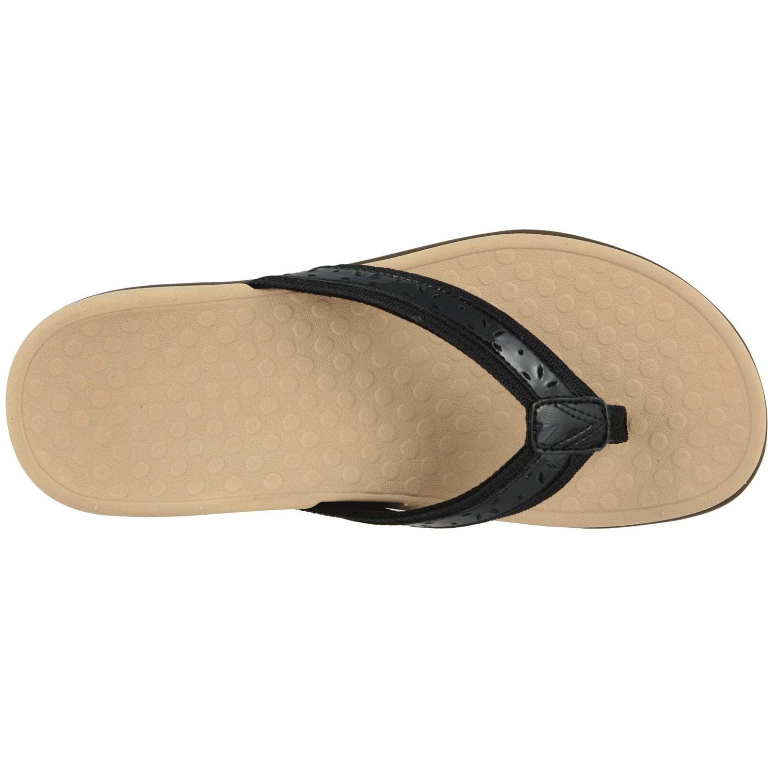 Vionic Td Casandra Leather Textile Womens Sandals#color_black