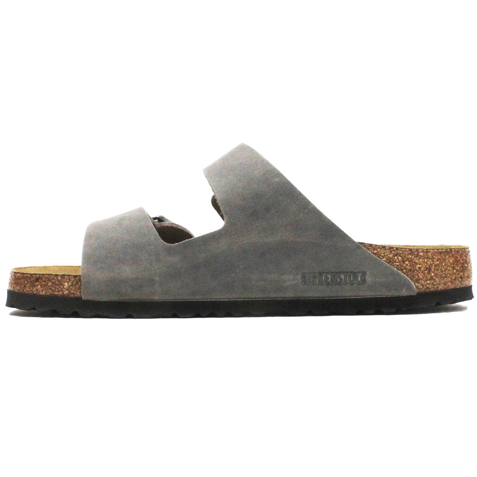Birkenstock Arizona BS Waxy Leather Unisex Sandals#color_iron