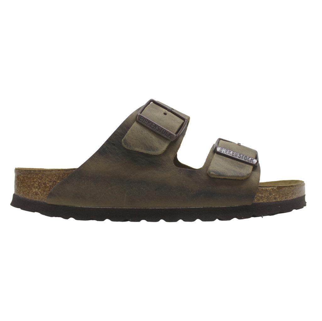 Birkenstock Arizona BS Waxy Leather Unisex Sandals#color_mud green
