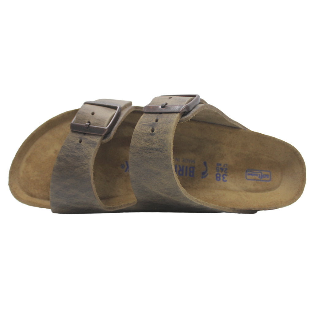 Birkenstock Arizona BS Waxy Leather Unisex Sandals#color_mud green
