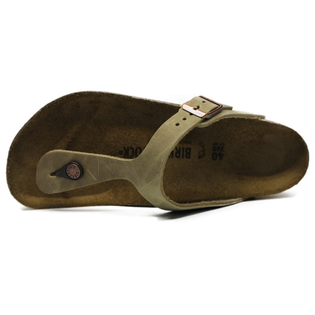 Birkenstock Unisex Sandals Gizeh Casual Slip-On Buckle Toe-Post Oiled Nubuck - UK 5