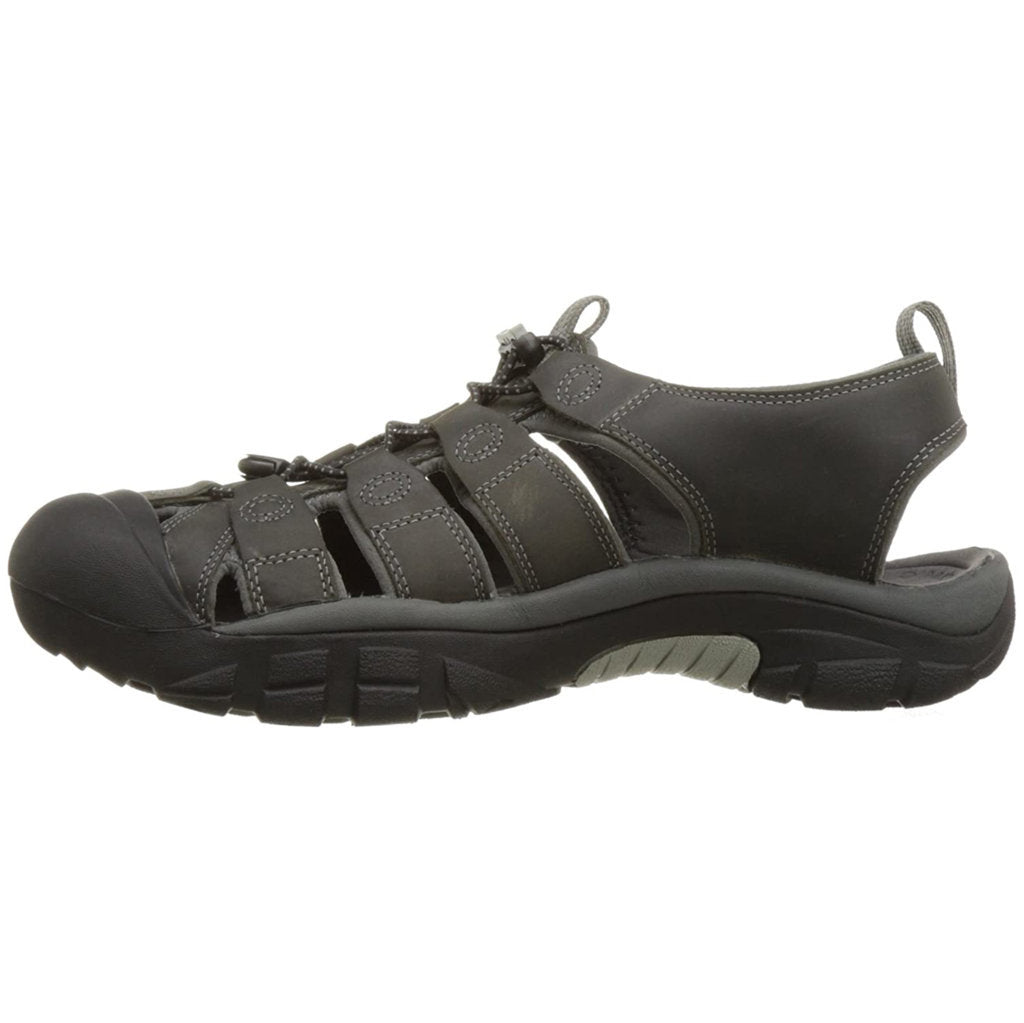 Keen Newport Leather Mens Sandals#color_neutral gray gargoyle