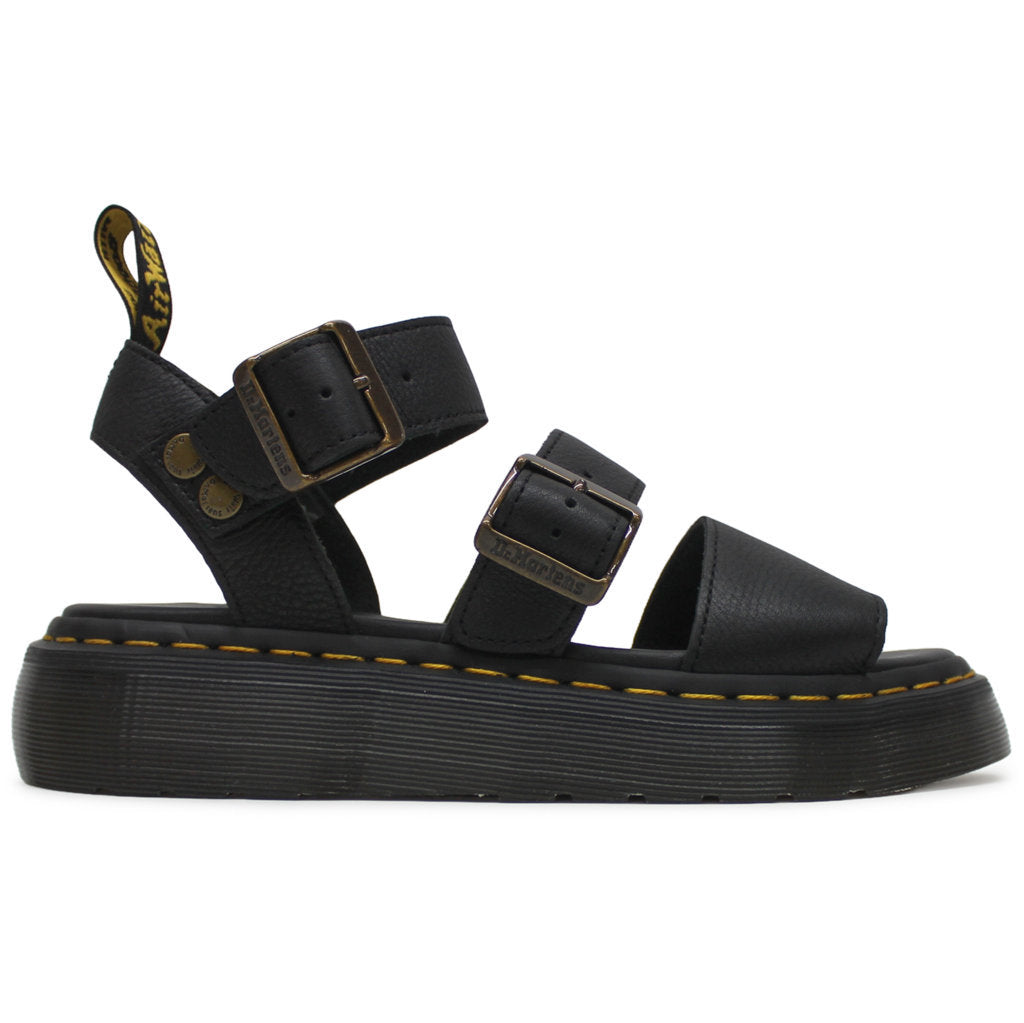 Dr. Martens Gryphon Quad Pisa Leather Womens Sandals#color_black