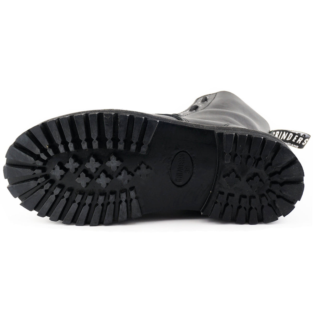 Grinders Zip And Lace Leather Womens Boots#color_black