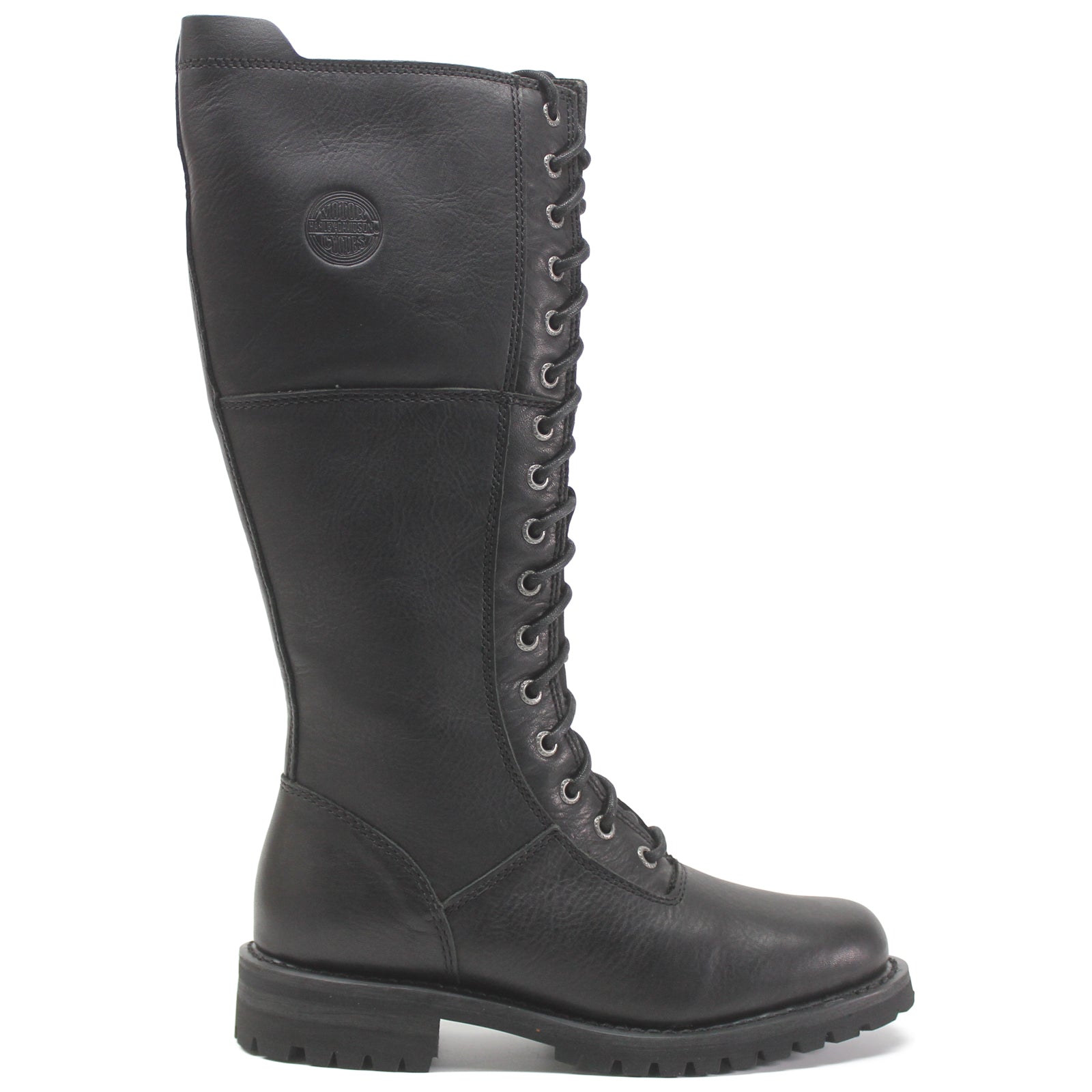 Harley Davidson Walfield Full Grain Leather Women's Knee High Riding Boots#color_black