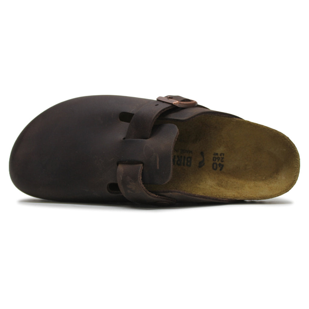 Birkenstock Boston BS Waxy Leather Unisex Sandals#color_habana