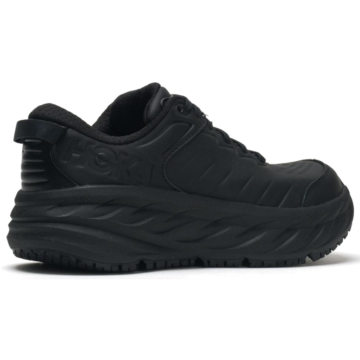 Hoka Bondi SR Leather Mens Trainers#color_black