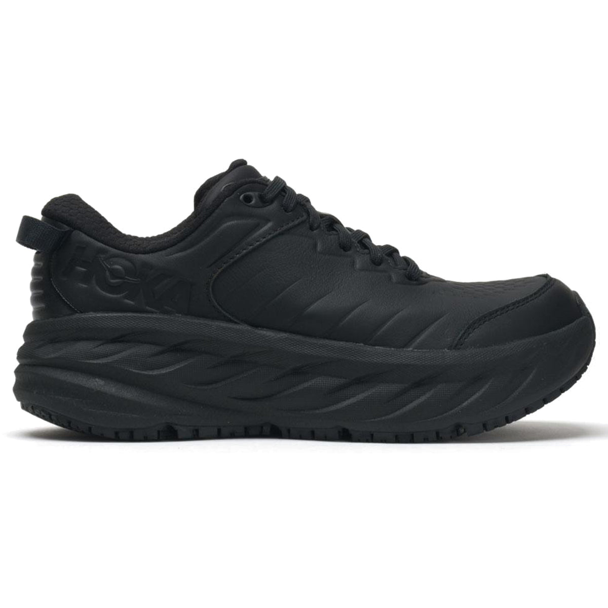 Hoka Bondi SR Leather Womens Trainers#color_black