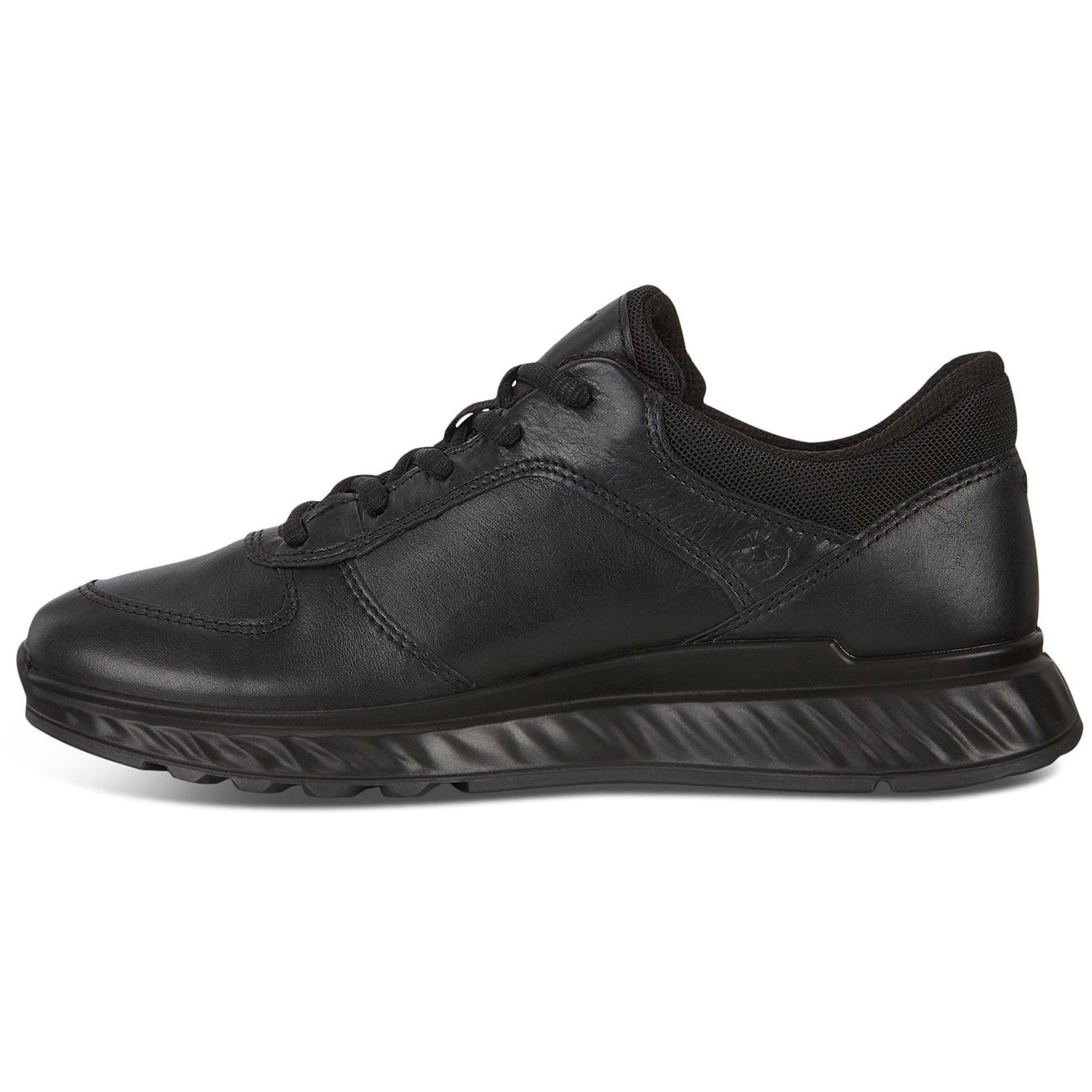 Ecco Exostride Leather Womens Trainers#color_black