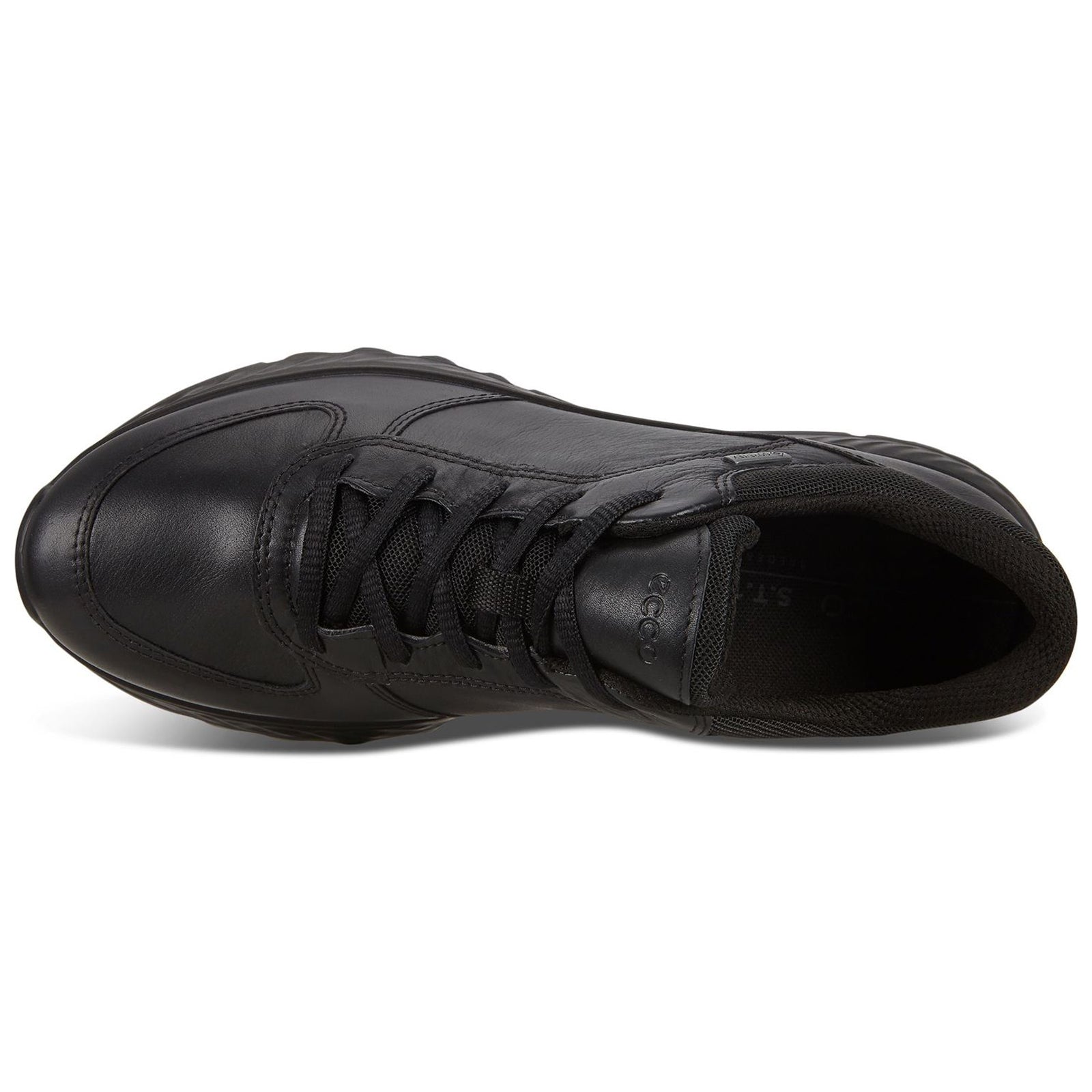 Ecco Exostride Leather Womens Trainers#color_black