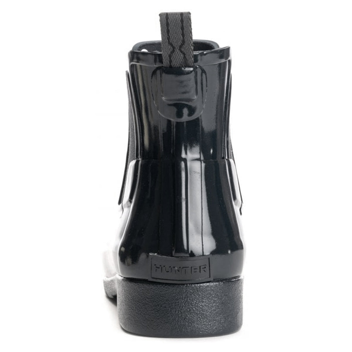 Hunter Original Refined Chelsea Gloss Rubber Womens Boots#color_black