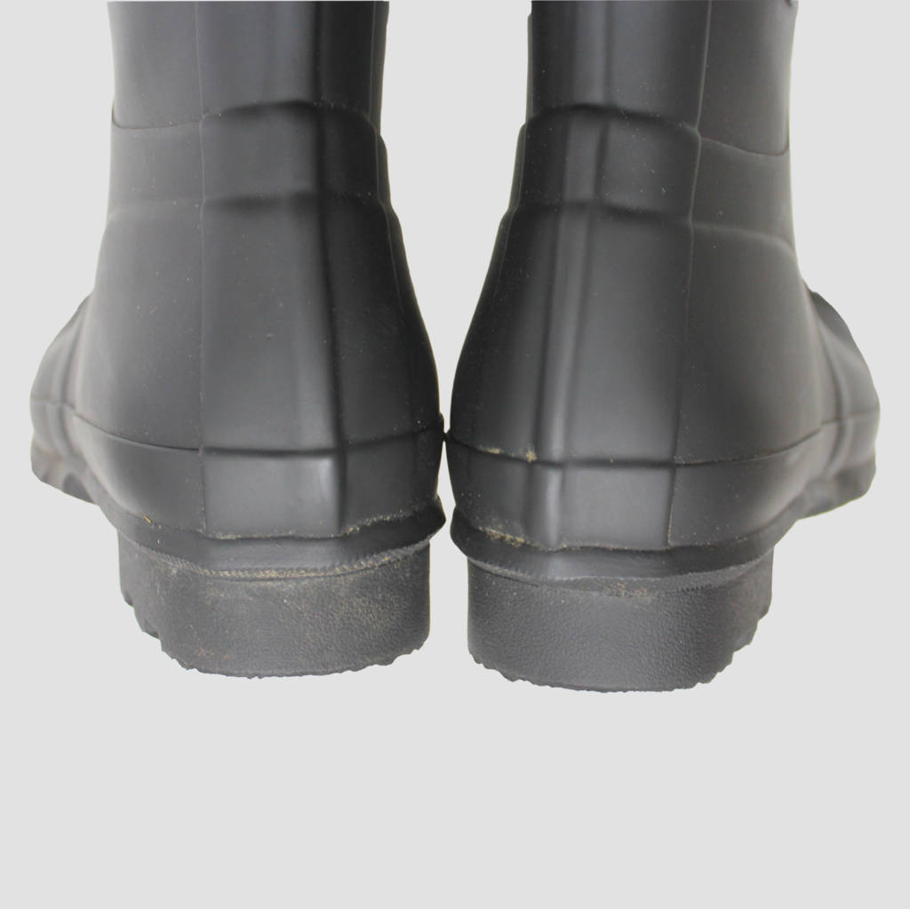 Hunter Mens Boots Original Side Adjustable Short Casual Wellington Rubber - UK 7