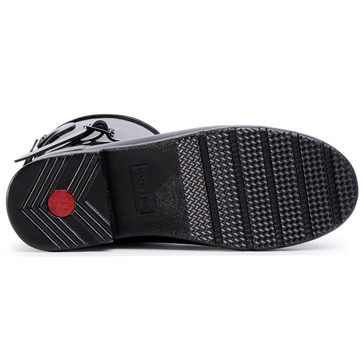 Hunter Refined Adjustable Short Gloss Rubber Womens Boots#color_black