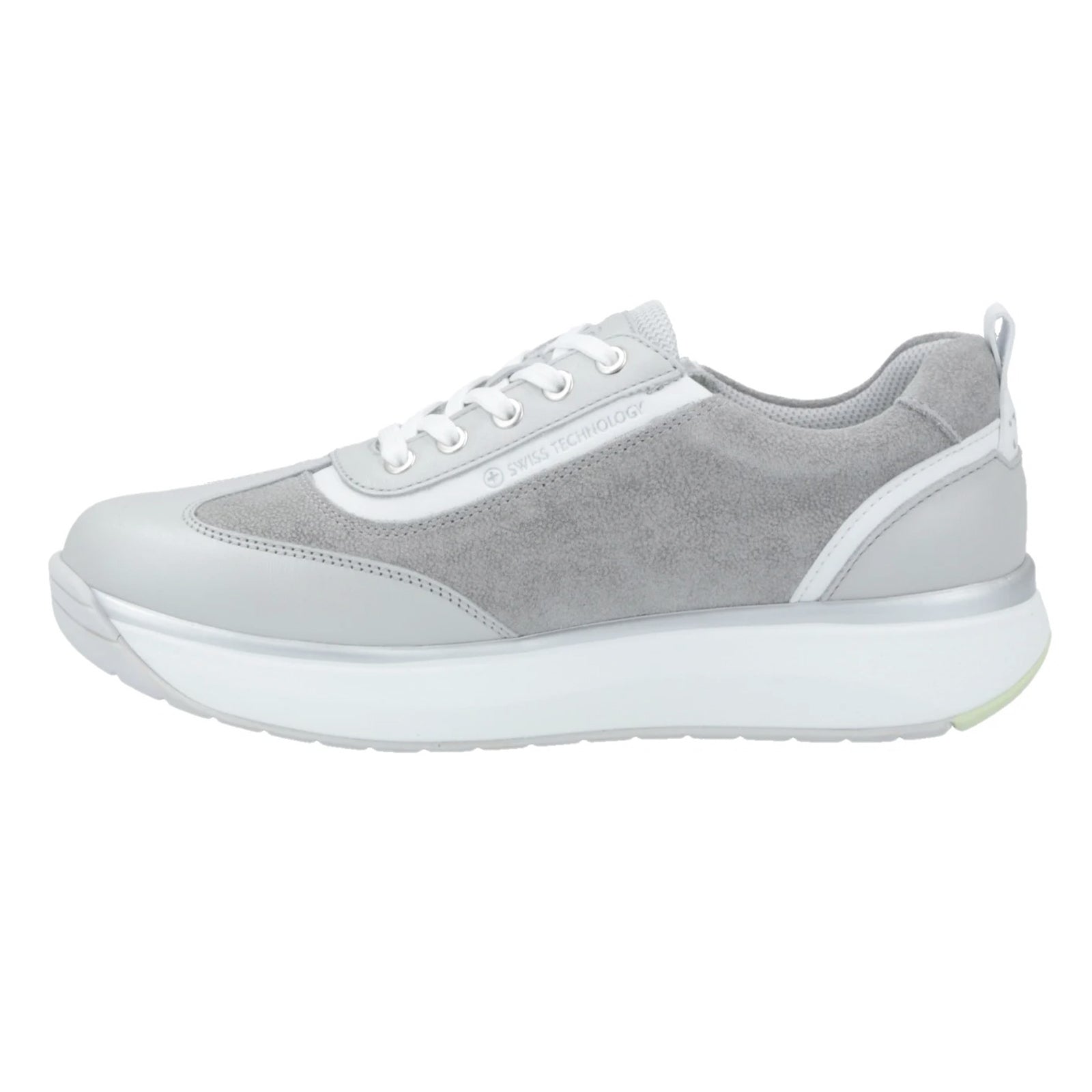 Joya Laura Leather Womens Shoes#color_light grey