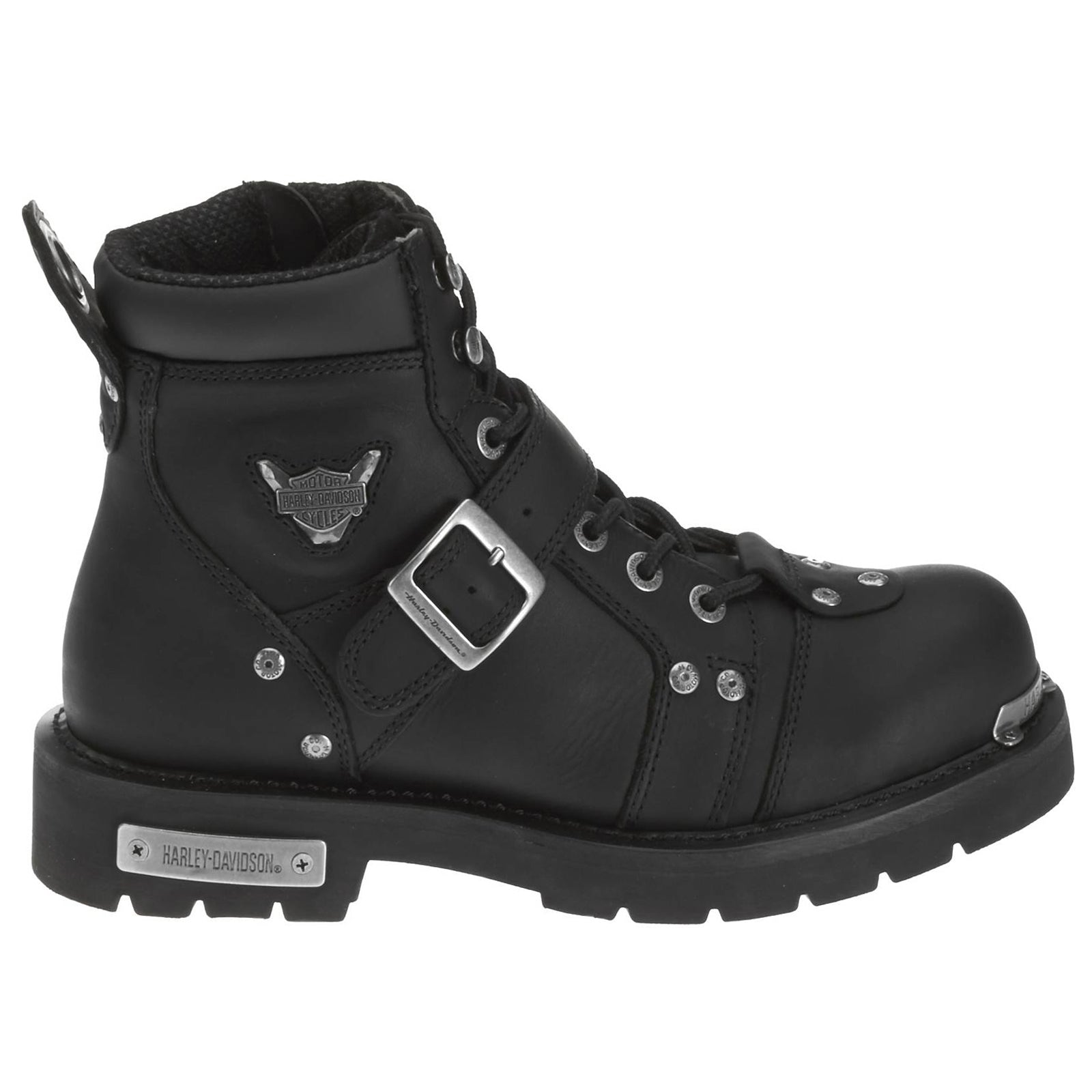 Harley Davidson Brake Buckle D91684 Leather Mens Boots#color_black