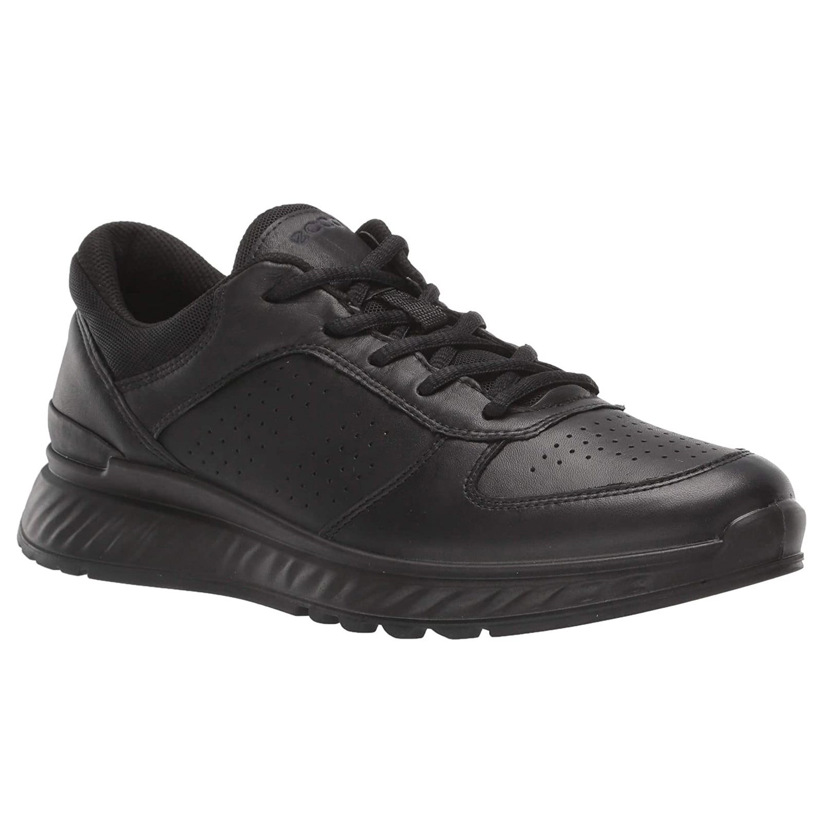 Ecco Exostride 835313 Leather Womens Trainers#color_black