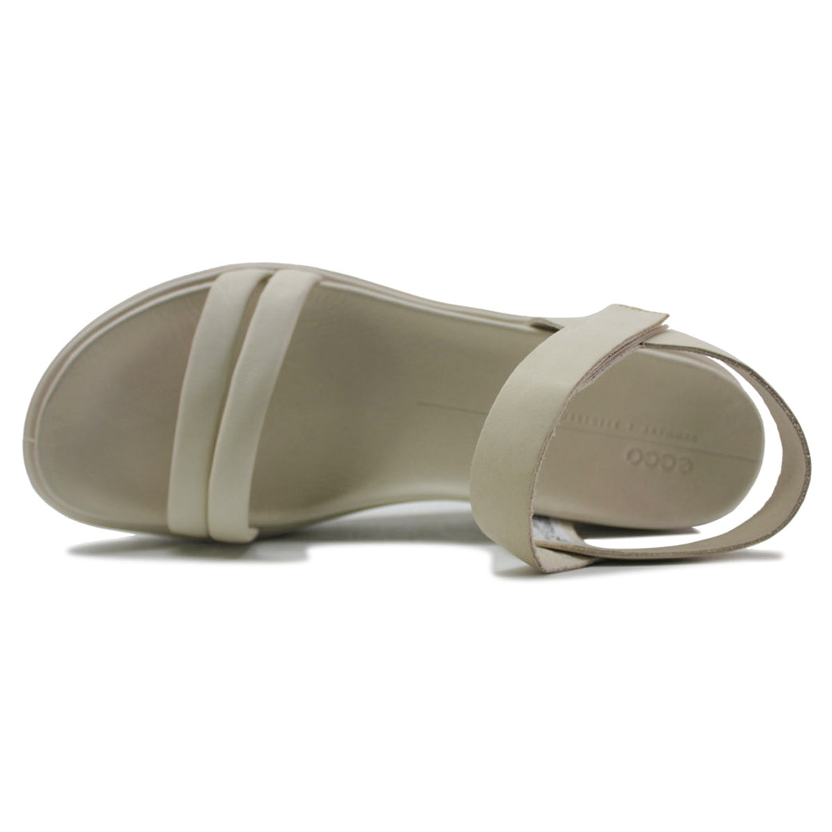 Ecco Flowt Wedge LX 273303-59113 Leather Womens Sandals - Limestone - 38#color_limestone