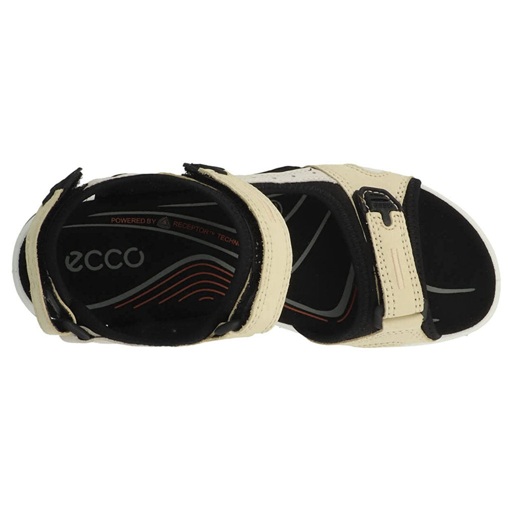 Ecco Offroad 069563 Leather Textile Womens Sandals#color_straw shadow white