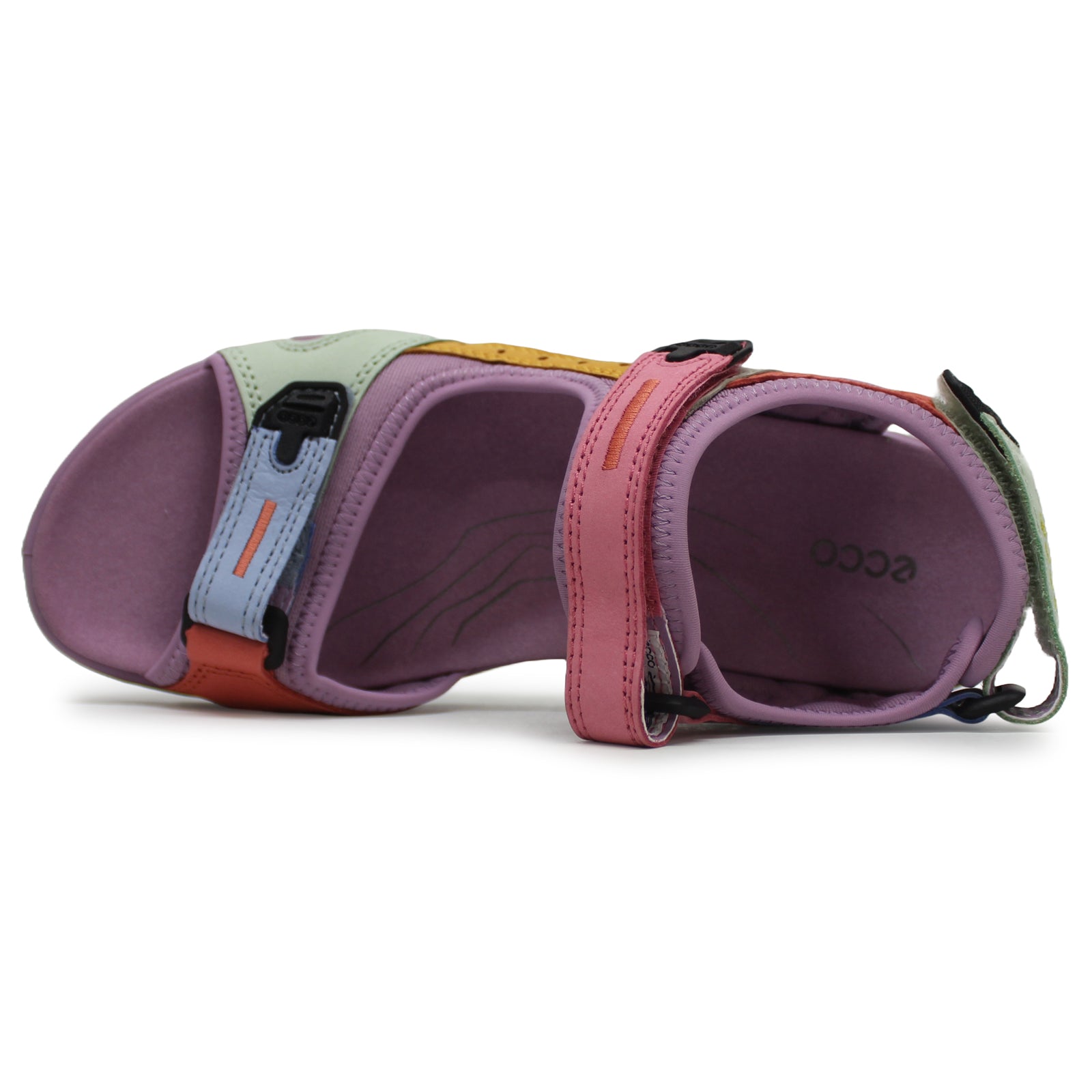 Ecco Offroad 822083 Leather Womens Sandals#color_multicolor lavender mist