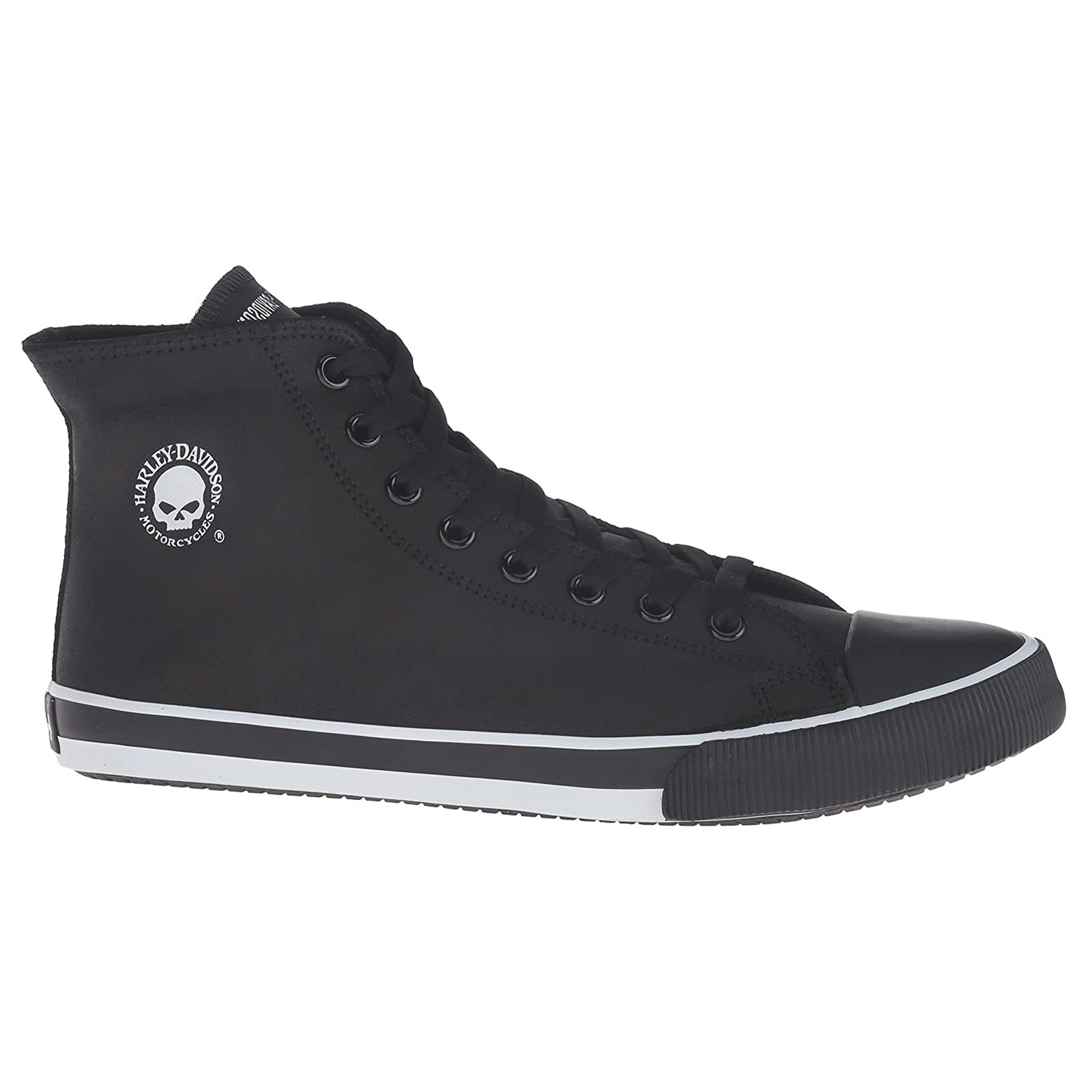 Harley Davidson Baxter Suede Mens Trainers#color_black white