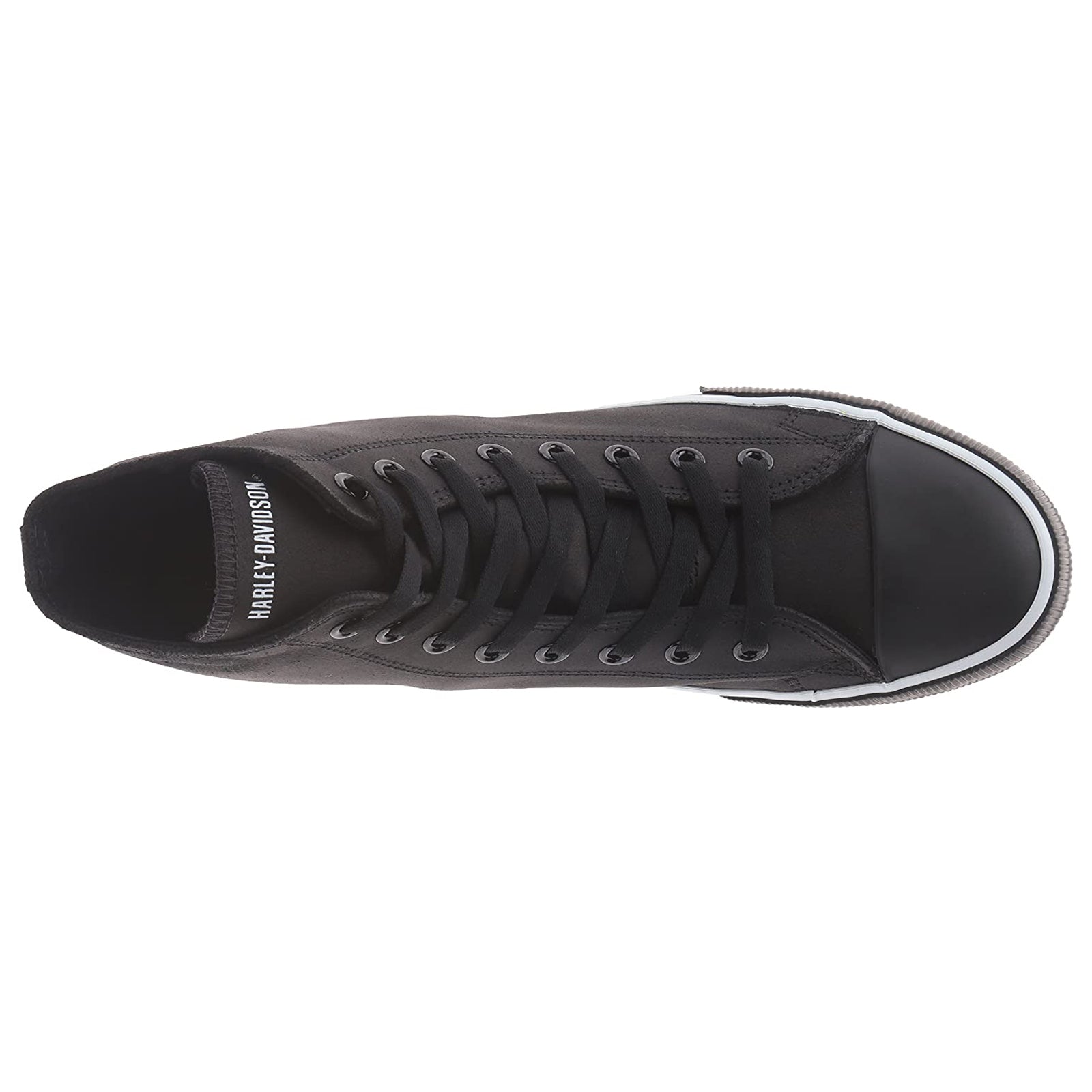 Harley Davidson Baxter Suede Mens Trainers#color_black white