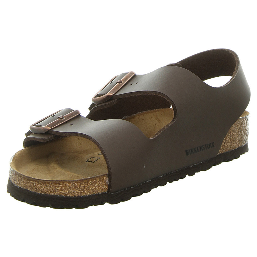 Birkenstock Milano BS Birko-Flor Unisex Sandals#color_dark brown