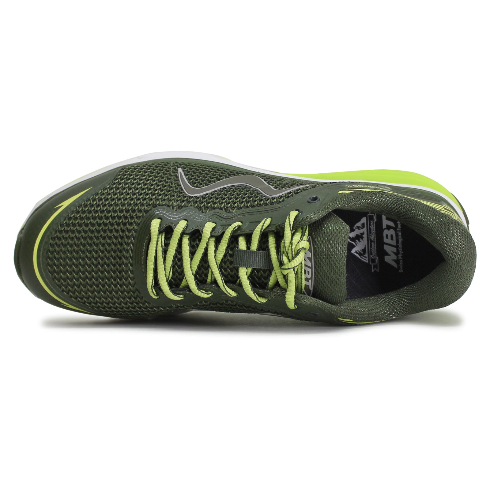 MBT Colorado X Synthetic Leather Mens Trainers#color_dark green