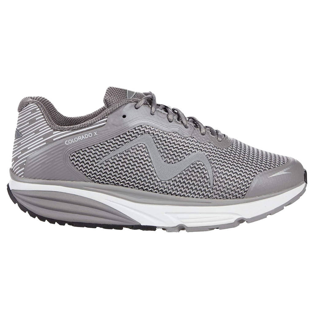 MBT Colorado X Synthetic Leather Womens Trainers#color_grey