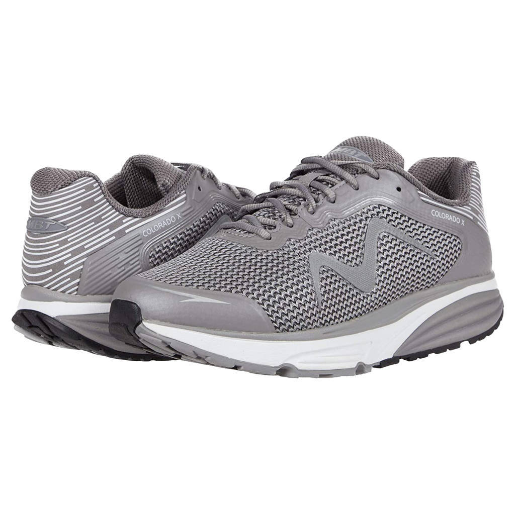 MBT Colorado X Synthetic Leather Womens Trainers#color_grey