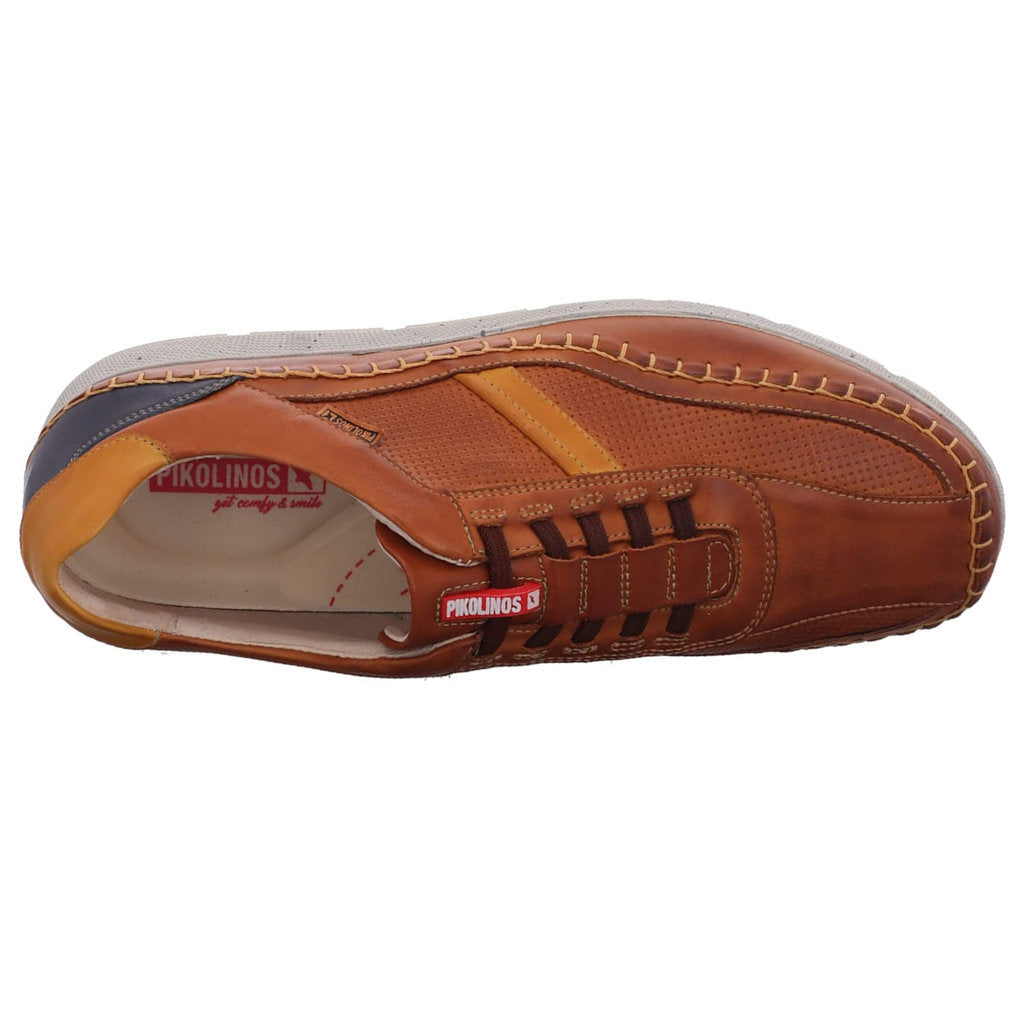 Pikolinos Fuencarral Leather Mens Trainers#color_brandy