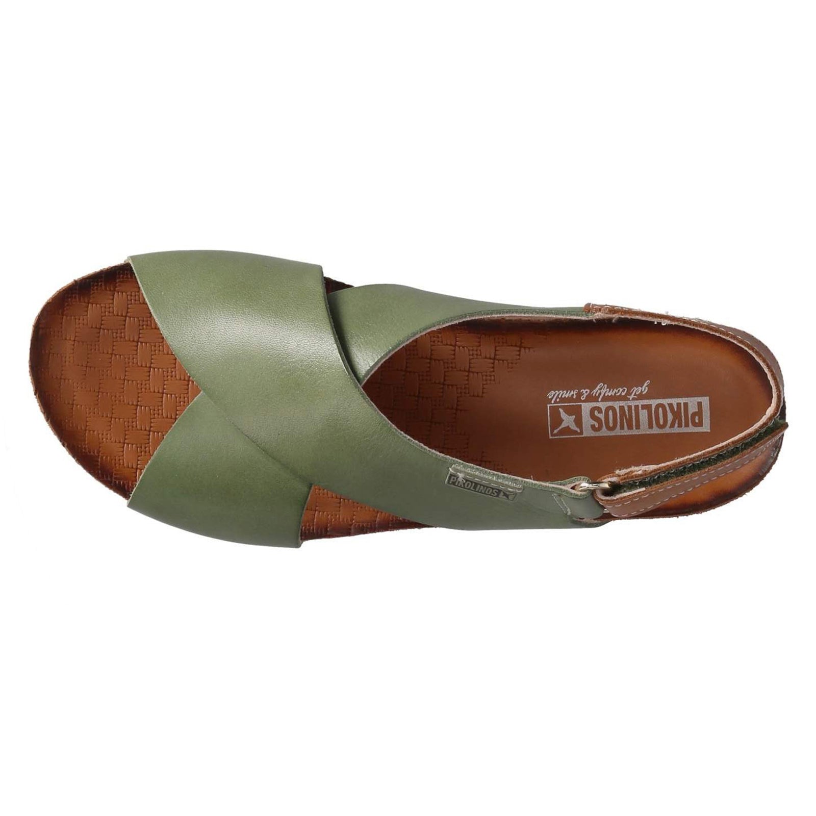 Pikolinos Mahon Leather Womens Sandals#color_mint green