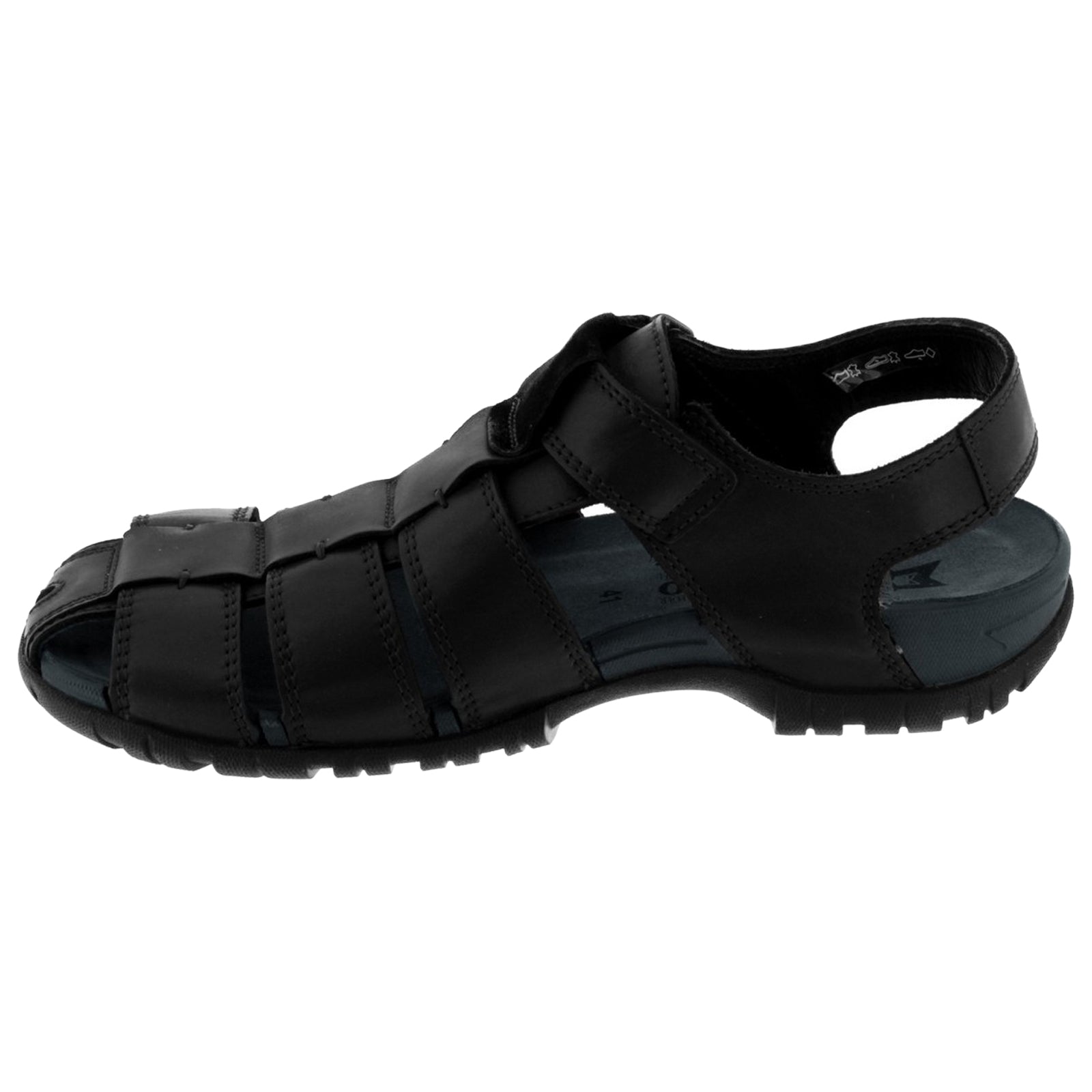 Mephisto Basile Nubuck Mens Sandals#color_black