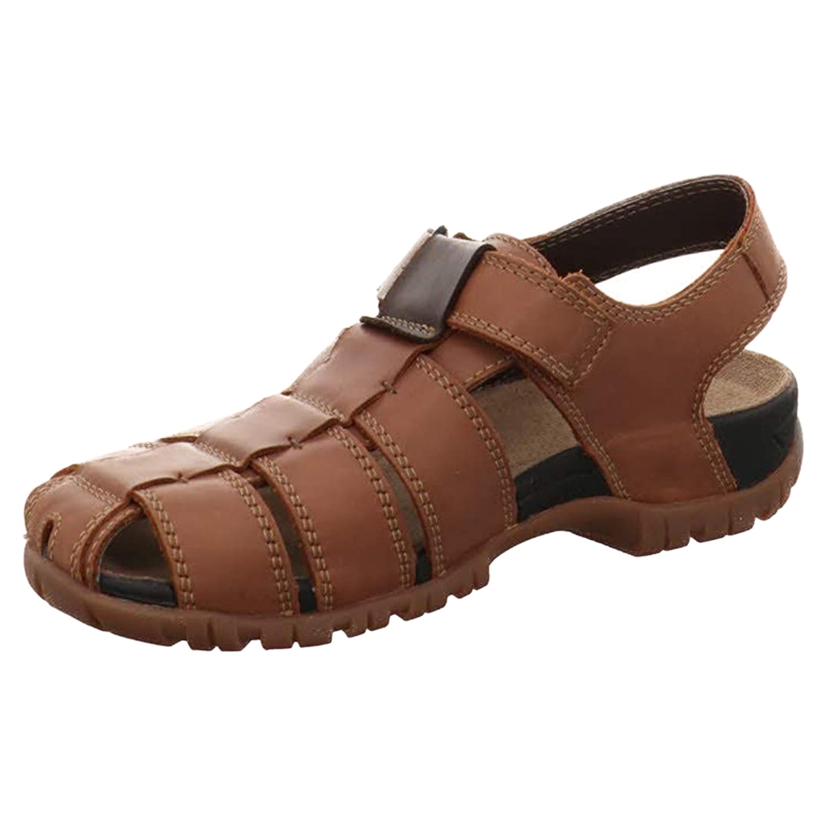 Mephisto Basile Nubuck Mens Sandals#color_chesnut