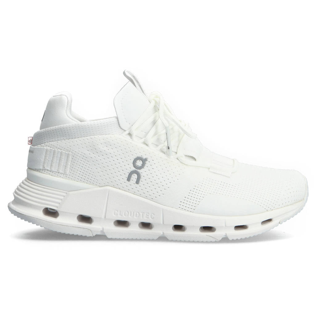 On Running Cloudnova Textile Synthetic Womens Trainers#color_white