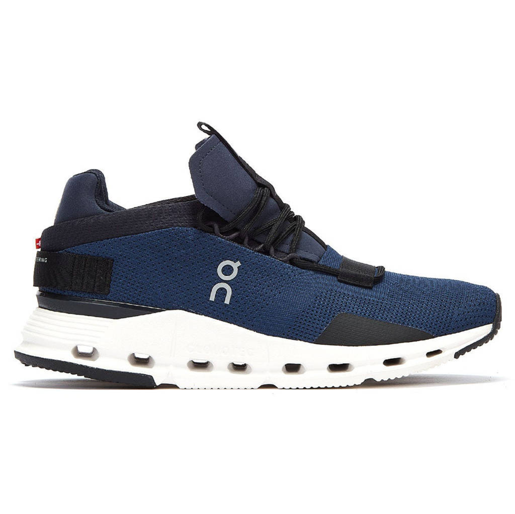 On Running Cloudnova Textile Synthetic Womens Trainers#color_navy white