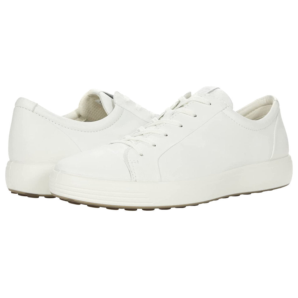 Ecco Soft 7 470364 Leather Mens Trainers#color_white