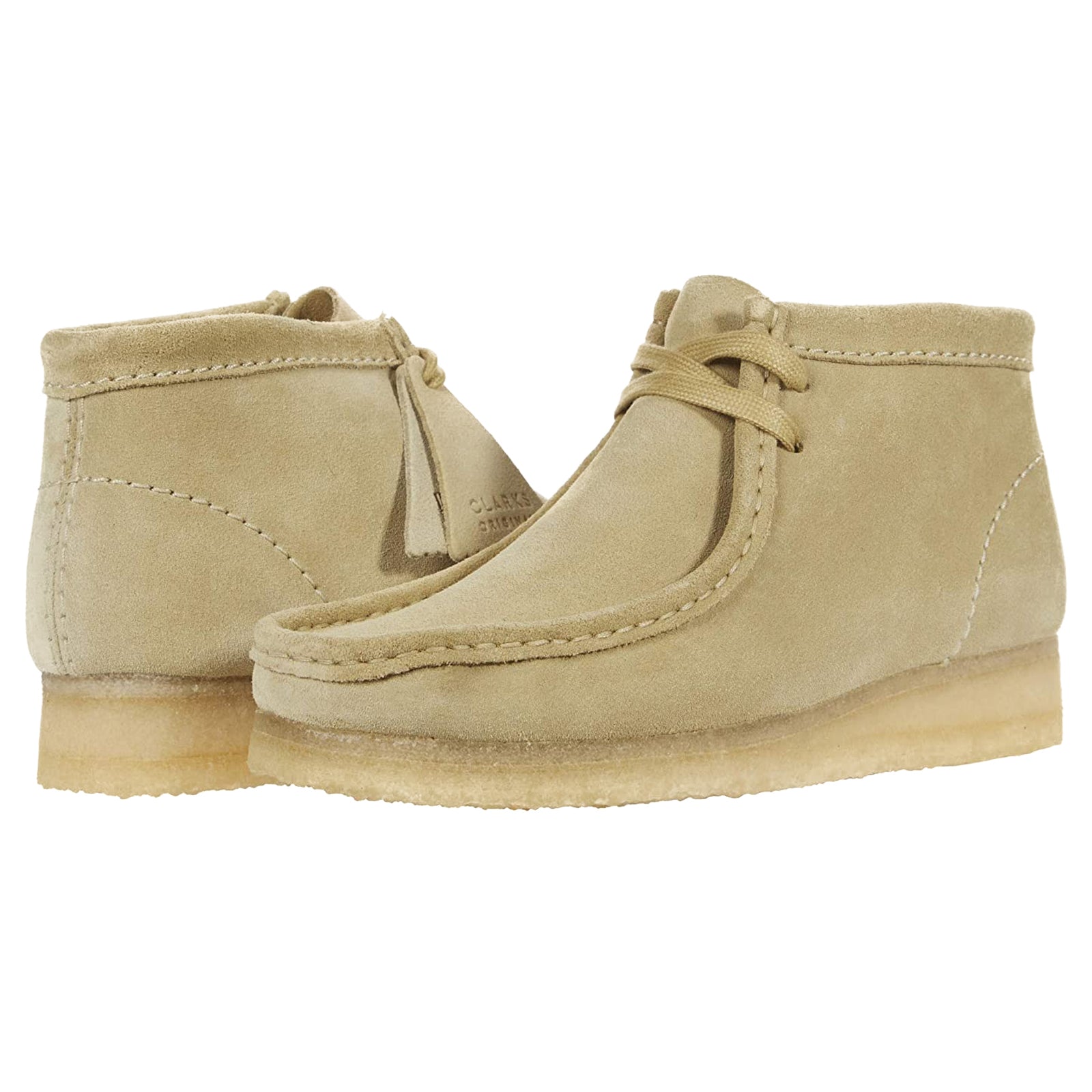 Clarks Originals Wallabee Boot. Suede Womens Boots#color_maple