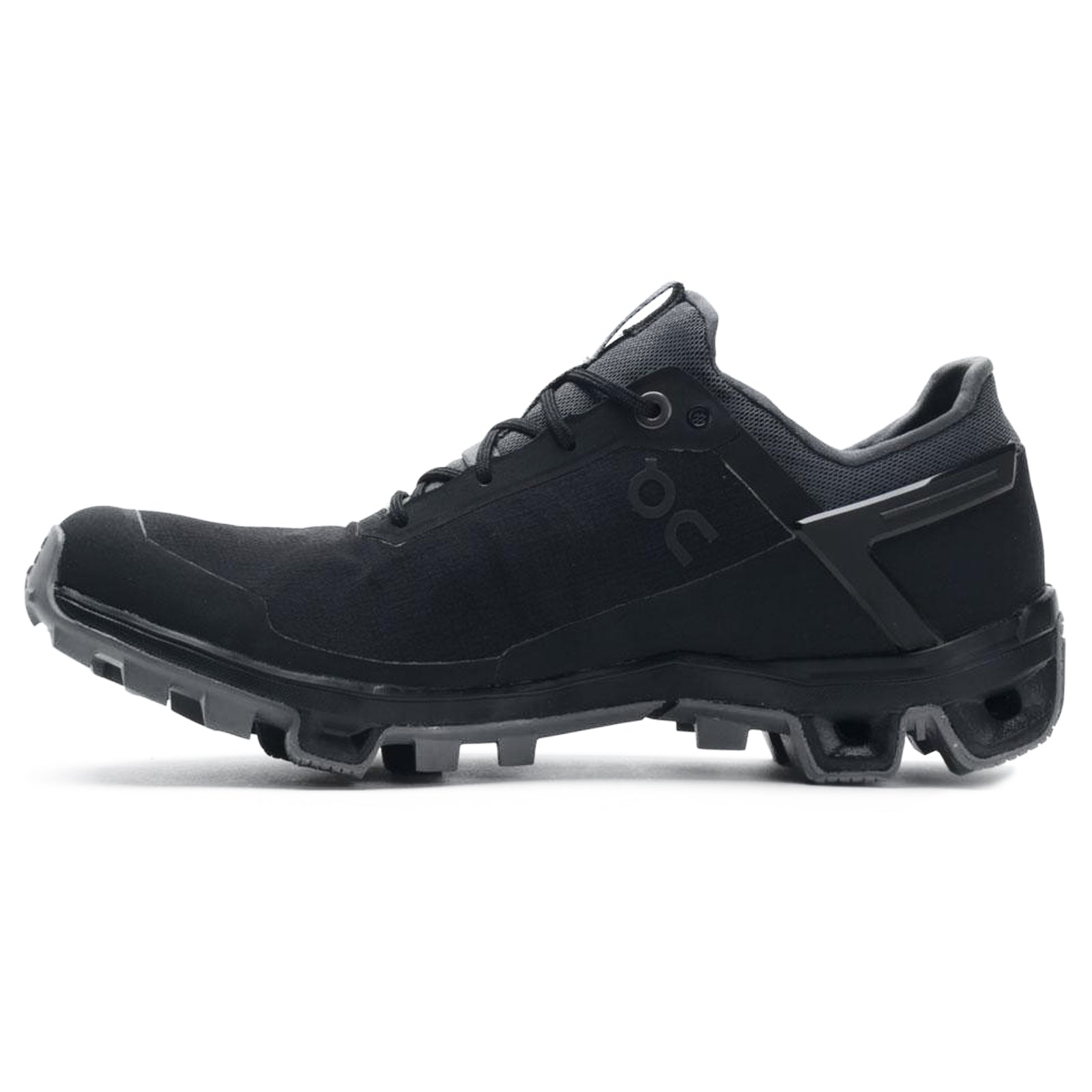 On Running Cloudventure Peak Textile Synthetic Mens Trainers#color_black rock