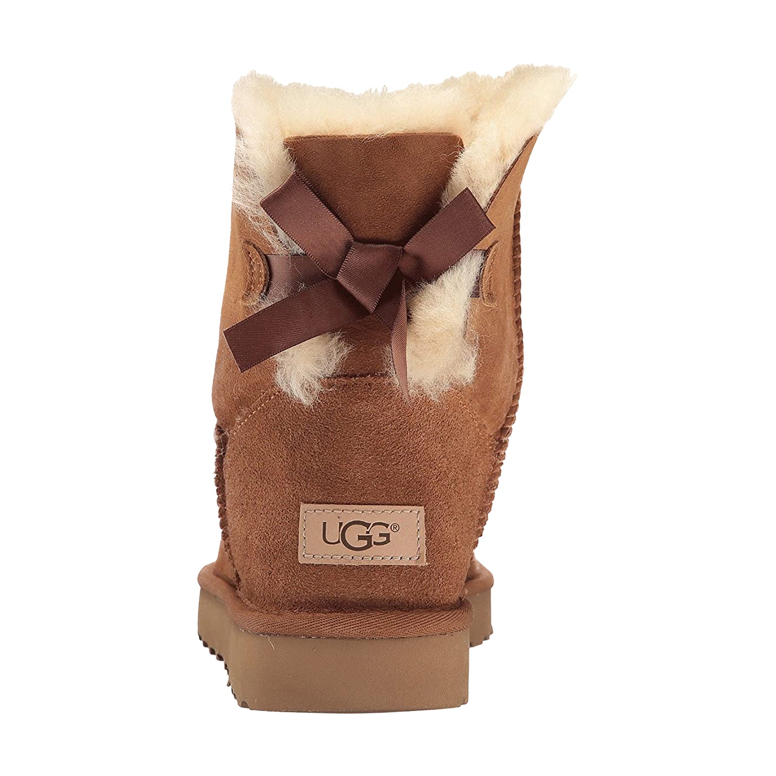Ugg Mini Bailey Bow II Suede Womens Boots#color_chestnut
