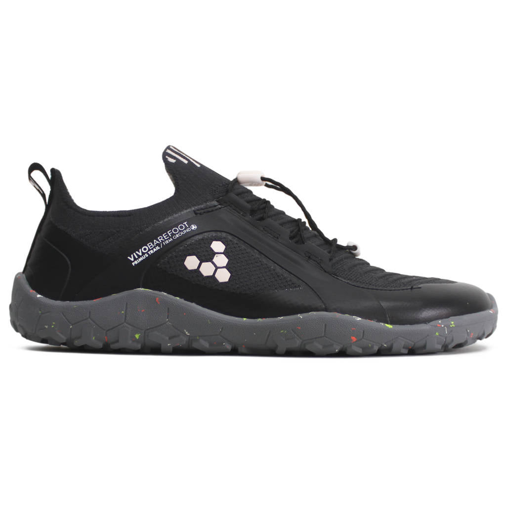 Vivobarefoot Primus Trail Knit FG Textile Synthetic Womens Trainers#color_obsidian misty rose grey