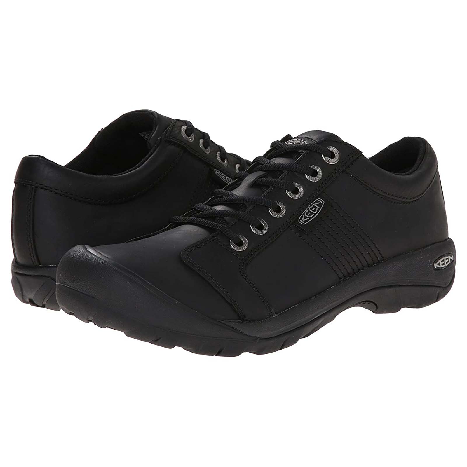 Keen Austin 1002990 Leather Mens Shoes - Black - 41#color_black